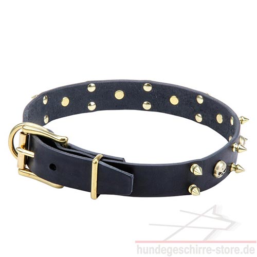 Hund Halsband Design mit Spikes und Schädeln Rock Stil €41.3